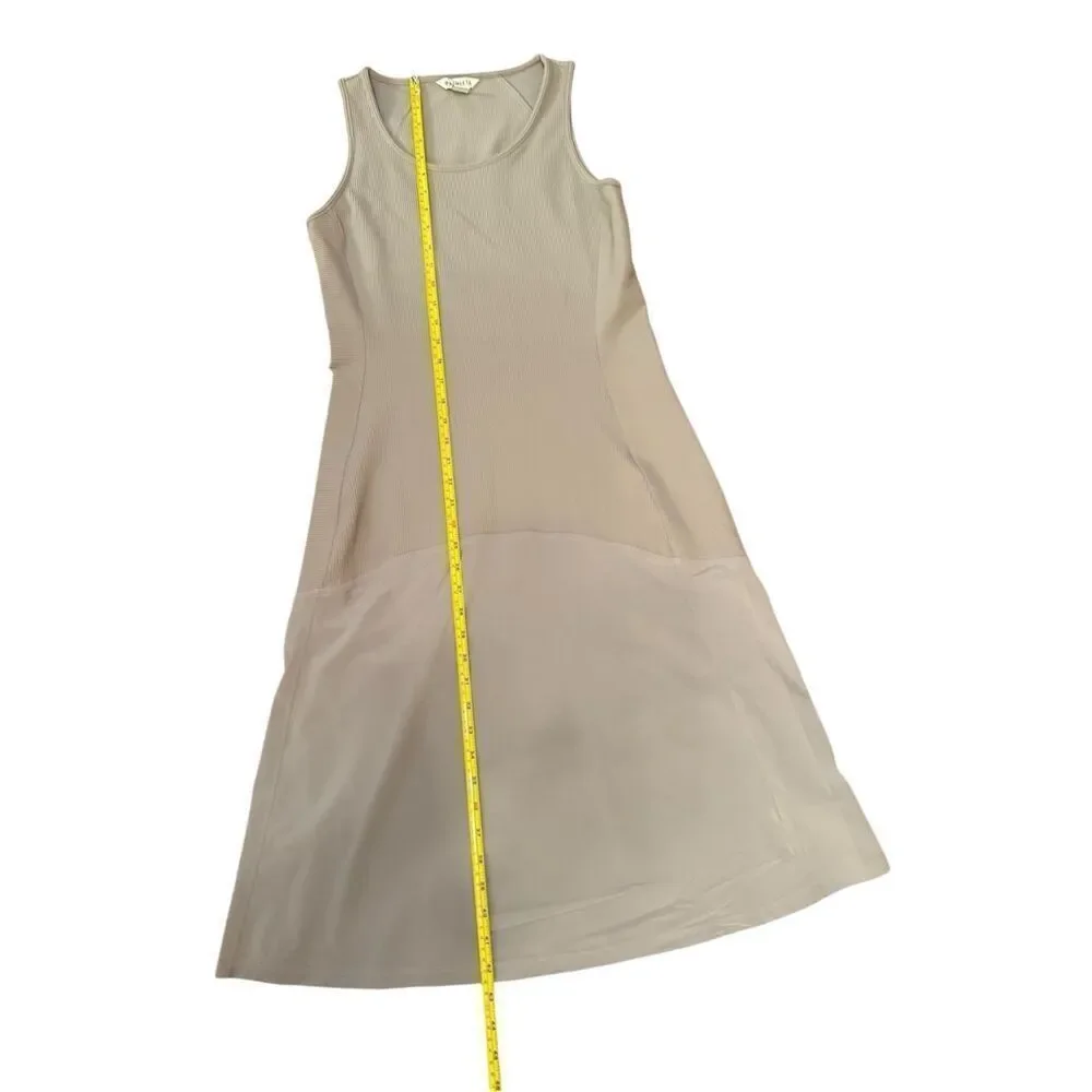 Athleta Pacifica Sleeveless Ribbed Midi Dress Women Sz Medium Lilac Purple Activ